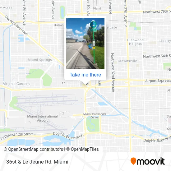 36st & Le Jeune Rd map