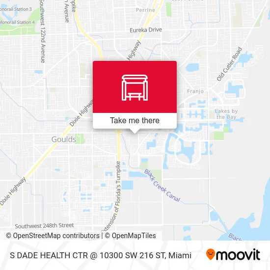 Mapa de S DADE HEALTH CTR @ 10300 SW 216 ST