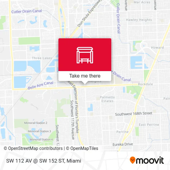 Mapa de SW 112 AV @ SW 152 ST