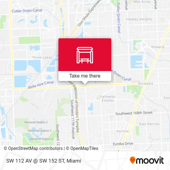 Mapa de SW 112 AV @ SW 152 ST
