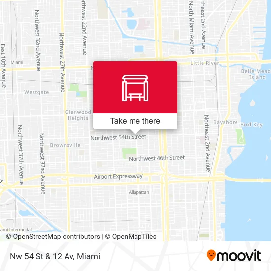 Nw 54 St & 12 Av map
