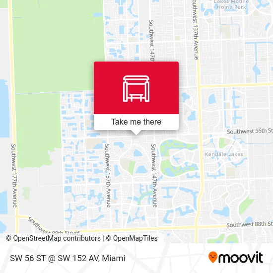 SW 56 ST @ SW 152 AV map