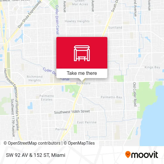 Mapa de SW 92 AV & 152 ST