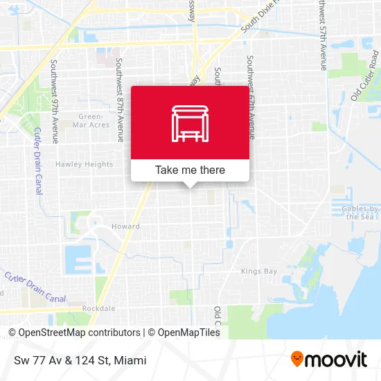 Sw 77 Av & 124 St map