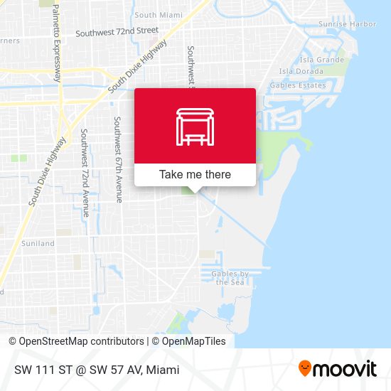 SW 111 St @ SW 57 Av map