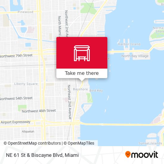 NE 61 St & Biscayne Blvd map