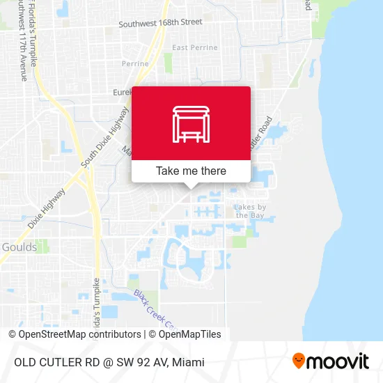 Mapa de OLD CUTLER RD @ SW 92 AV