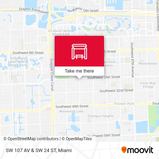 SW 107 AV & SW 24 ST map
