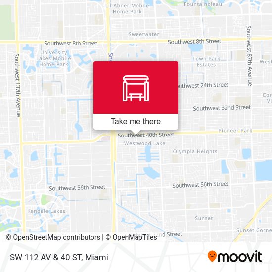 SW 112 Av & 40 St map