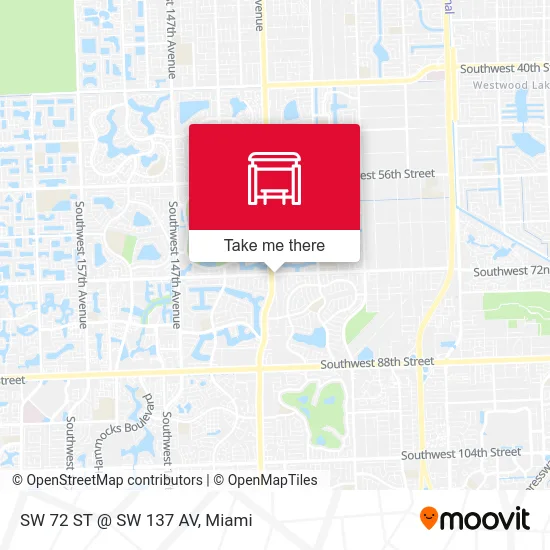 Mapa de SW 72 ST @ SW 137 AV