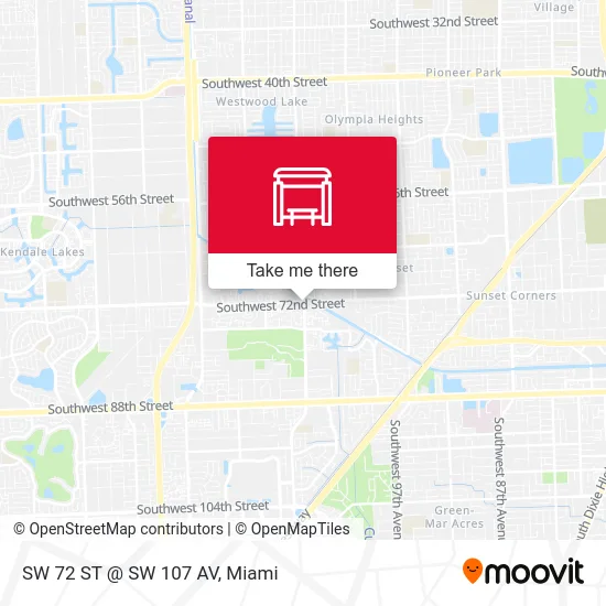 Mapa de SW 72 ST @ SW 107 AV