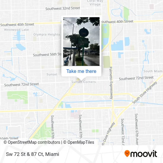 Sw 72 St & 87 Ct map