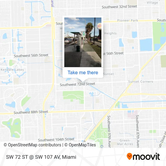 Mapa de SW 72 ST @ SW 107 AV