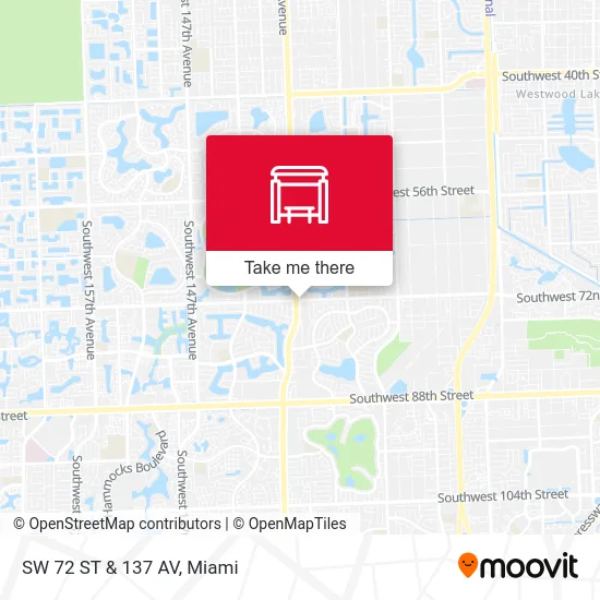 SW 72 ST & 137 AV map