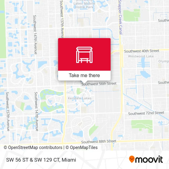 SW 56 ST & SW 129 CT map