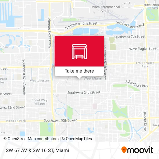 SW 67 AV & SW 16 ST map