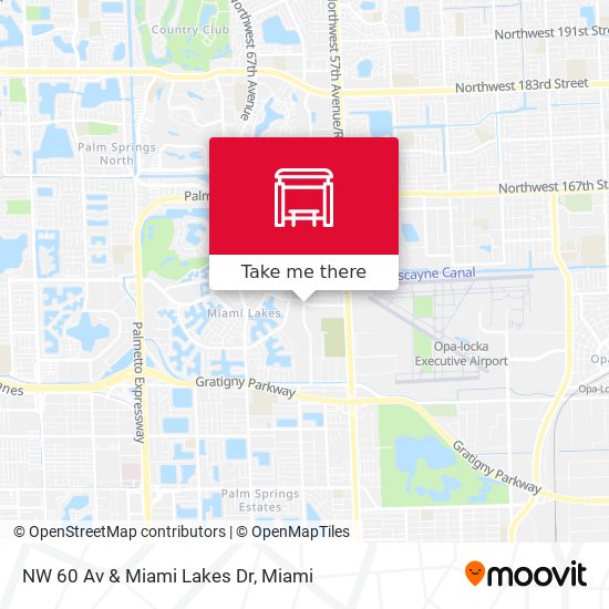 Mapa de NW 60 Av & Miami Lakes Dr