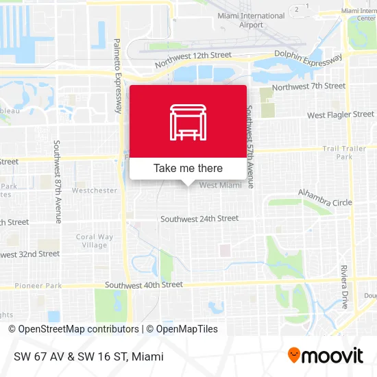 SW 67 AV & SW 16 ST map