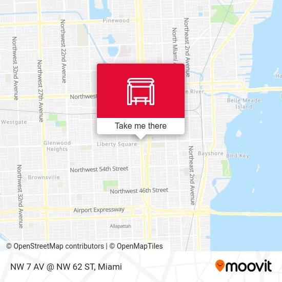 NW 7 AV @ NW 62 ST map