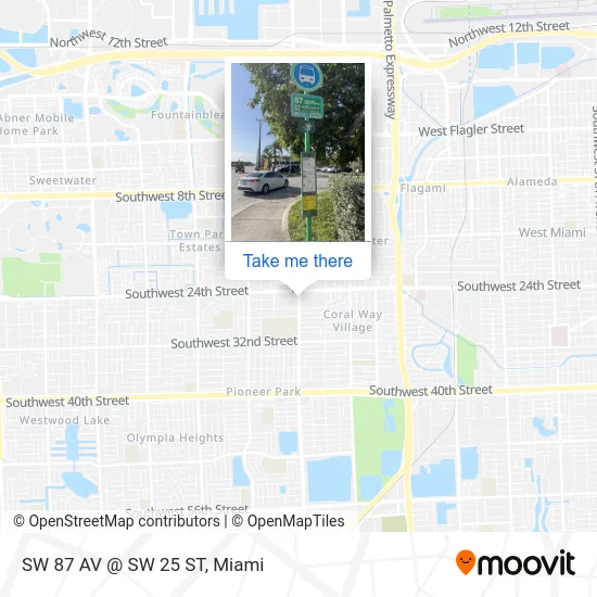 Mapa de SW 87 AV @ SW 25 ST