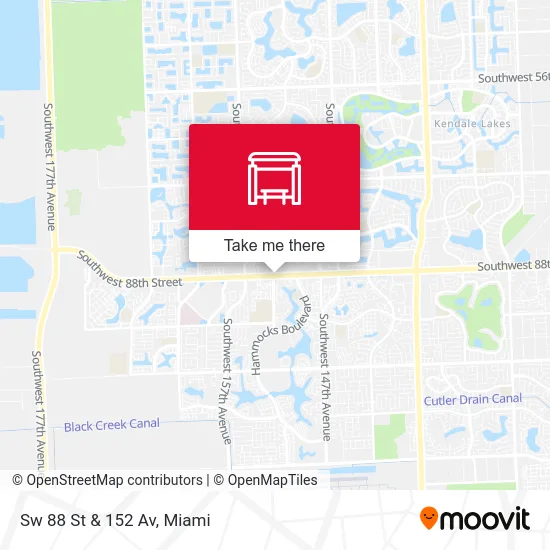 Sw 88 St & 152 Av map