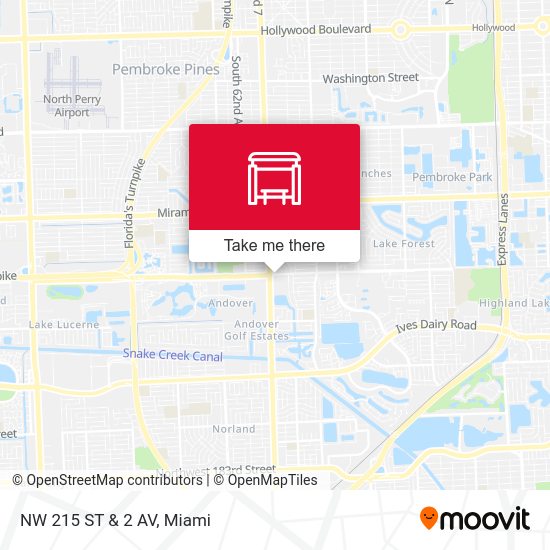 Mapa de NW 215 ST & 2 AV