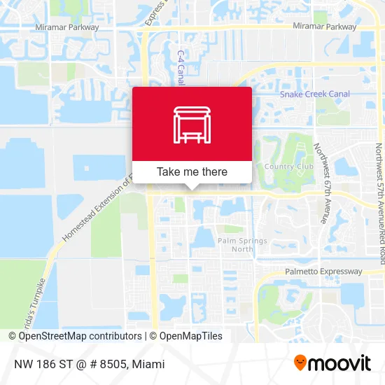 Mapa de NW 186 ST @ # 8505