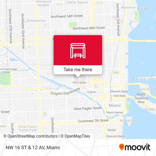 NW 16 St & 12 Av map