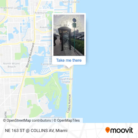 Mapa de NE 163 ST @ COLLINS AV