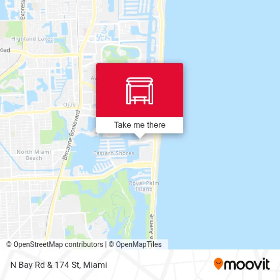 N Bay Rd & 174 St map