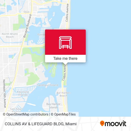 COLLINS AV & LIFEGUARD BLDG map