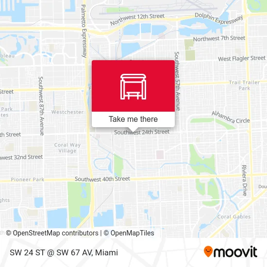 SW 24 ST @ SW 67 AV map