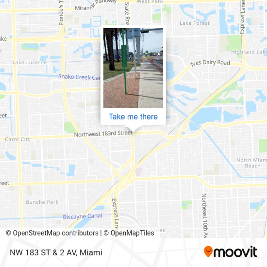 Mapa de NW 183 ST & 2 AV