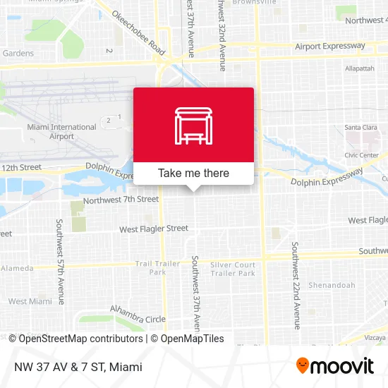 NW 37 AV & 7 ST map