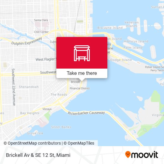 Brickell Av & SE 12 St map