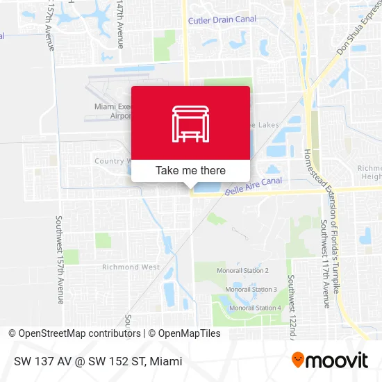 Mapa de SW 137 AV @ SW 152 ST