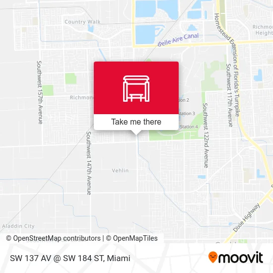 Mapa de SW 137 AV @ SW 184 ST
