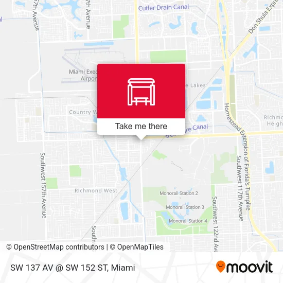 Mapa de SW 137 AV @ SW 152 ST