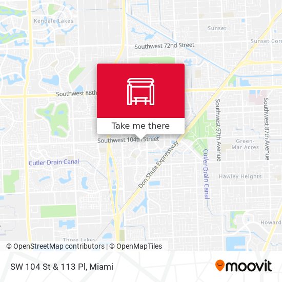 SW 104 St & 113 Pl map