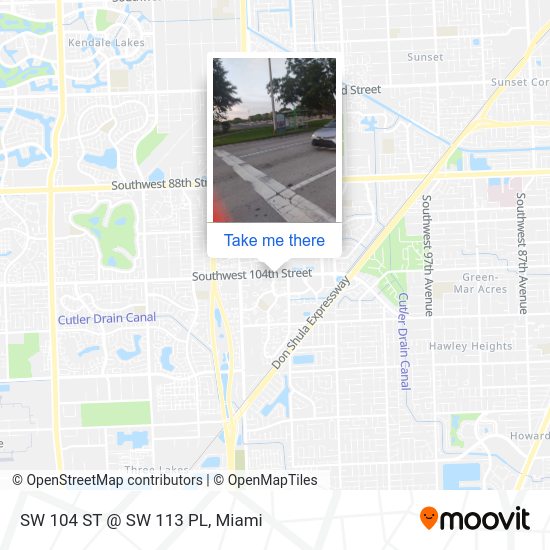 SW 104 ST @ SW 113 PL map