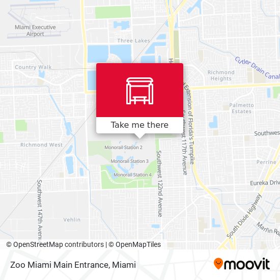 Zoo Miami Main Entrance map