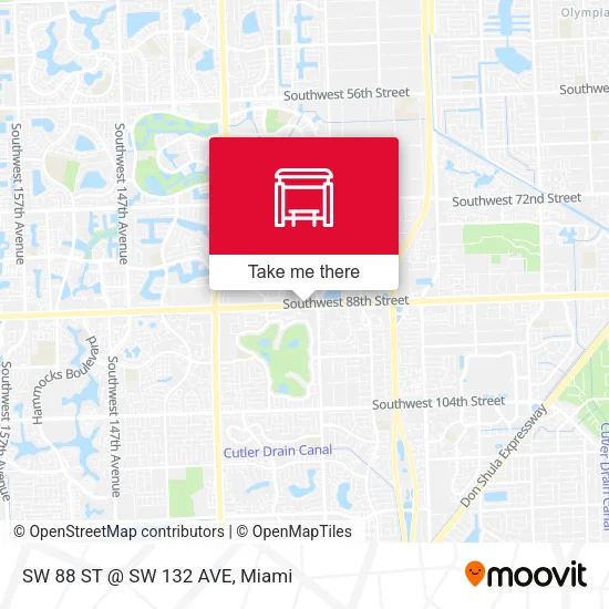 Mapa de SW 88 ST @ SW 132 AVE