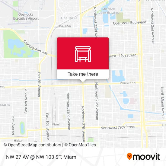 NW 27 AV @ NW 103 ST map