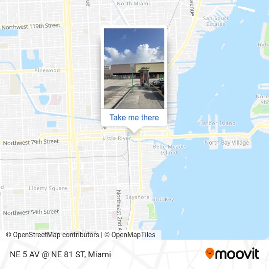 NE 5 AV @ NE 81 ST map