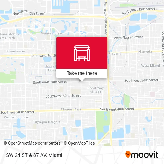Mapa de SW 24 ST & 87 AV