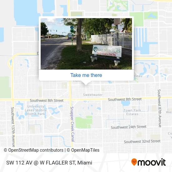 Mapa de SW 112 AV @ W FLAGLER ST
