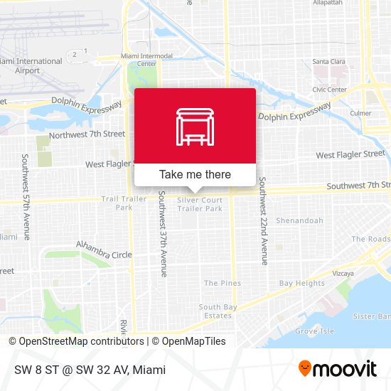 Mapa de SW 8 ST @ SW 32 AV