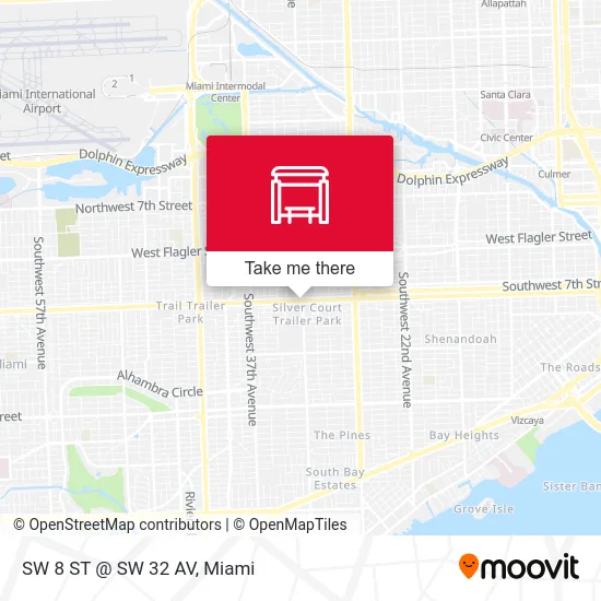 Mapa de SW 8 ST @ SW 32 AV