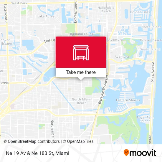 Ne 19 Av & Ne 183 St map