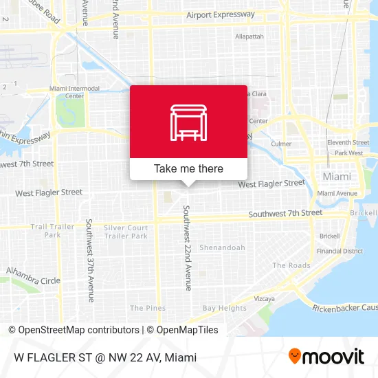 Mapa de W FLAGLER ST @ NW 22 AV